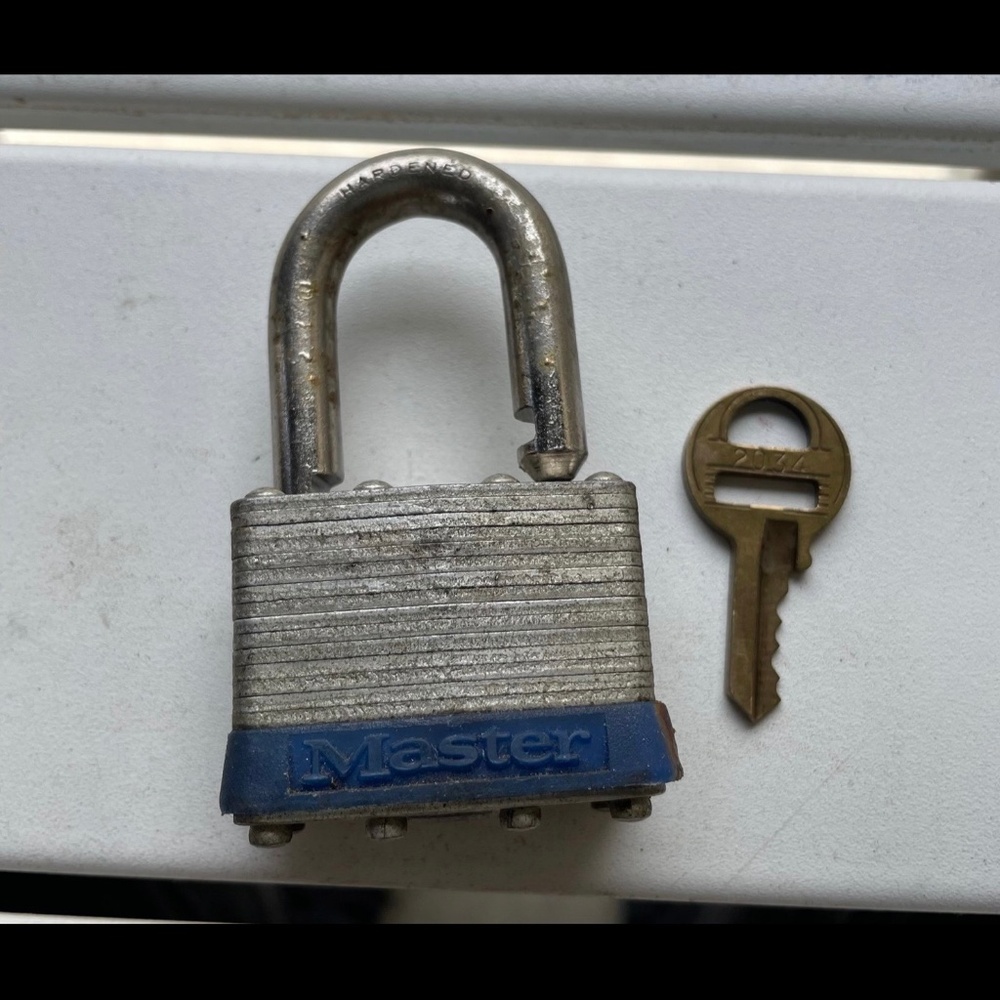 Vintage Master Lock and Key 2034 No. 1
